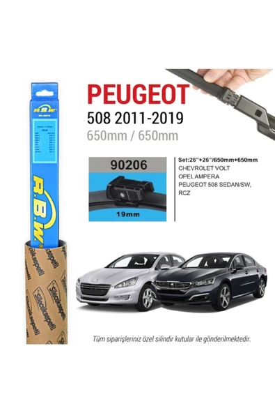 Rbw Peugeot 508 Muz Silecek Takımı (2011-2019) ürün görseli 1