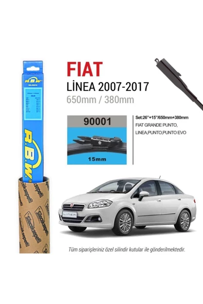 Rbw Fiat Linea Muz Silecek Takımı (2007-2017) ürün görseli 1