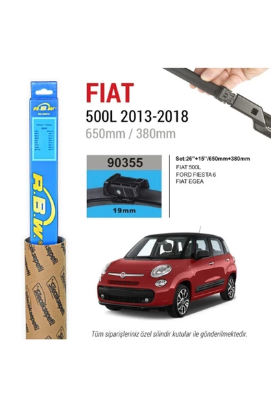 Rbw Fiat 500l Muz Silecek Takımı (2013-2018) ürün görseli 1