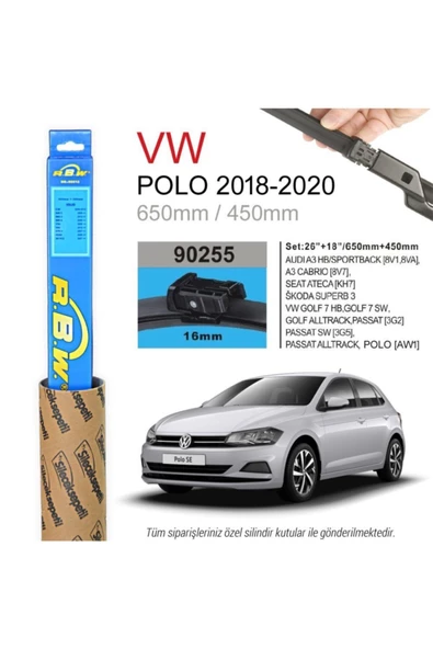Rbw Volkswagen Polo Muz Silecek Takımı (2018-2020) ürün görseli 1