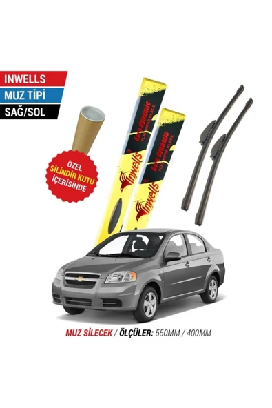 Inwells Chevrolet Aveo Sedan Inwells Muz Silecek Takımı (2006-2011) ürün görseli 1