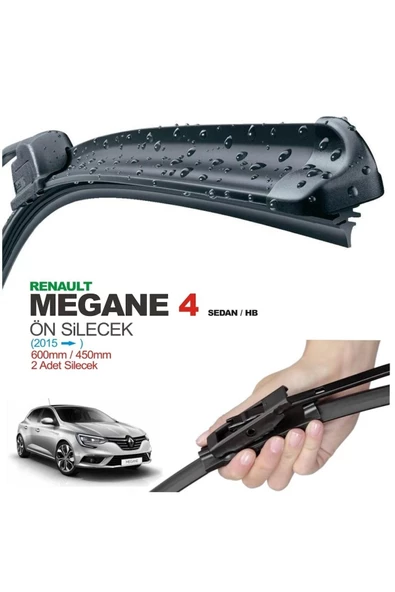 ARSVİSİON AUTO ACCESSORIES Renault Megane 4 Muz Silecek Takımı (2016-2020 ürün görseli 1