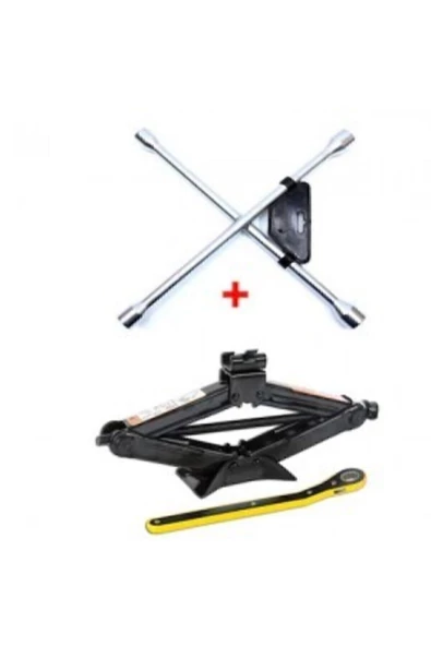 arsvision Oto Krikosu 1.5 Ton Makas Cırcırlı Araç Kriko + Bijon Anahtarı -cırcır Ve Bijon Anahtarı Set ürün görseli 1