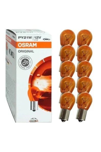 Osram 7507 Py21w 93 Turuncu Sinyal Ampul 12v 21w 10 Adet ürün görseli 1
