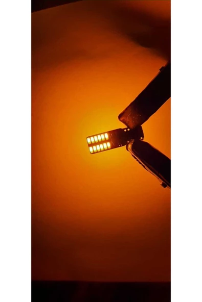 Ars 24 Led T10 Turuncu Ampul Canbus Güçlü Işık - Resim 2