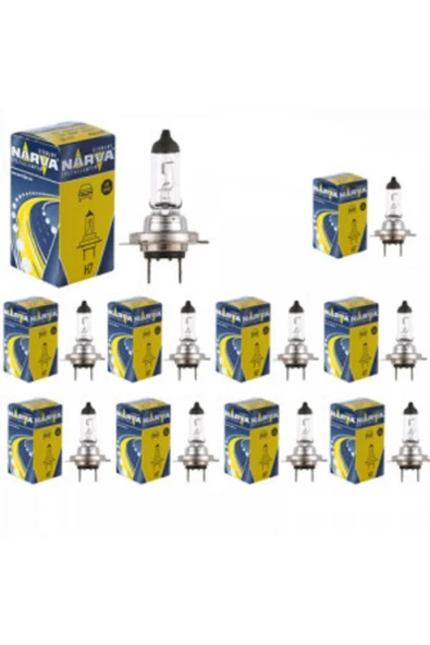 NKS FİLTRE Narva H7 Ampul 55w 12v Otomobıl Arac Far Ampulu Oto Ampulu ( 10lu Paket Urun ) ürün görseli 1