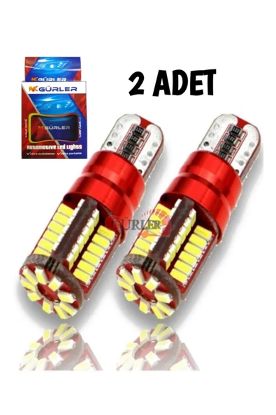 gürlerotoaksesuar T10 Led Ampül 12v 5w 57 Ledli Park Ledi Beyaz Renk 2 Adet ürün görseli 1