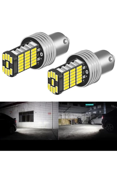 ARSVİSİON AUTO ACCESSORIES P21w Ba15s 1156 45 Tek Duy Beyaz (2 Adet) P21w Ampül ürün görseli 1