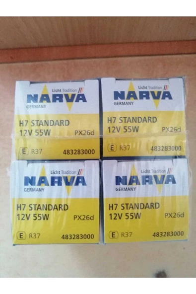 Narva H7 Standart 12volt 55w.far Ampül 4 Adet Uyumlu ürün görseli 1