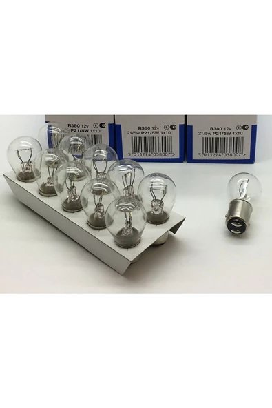 İncirOTO 12v 1016 21/5w Çift Duy Park Stop Ampul Bay15d (10 Adet) ürün görseli 1