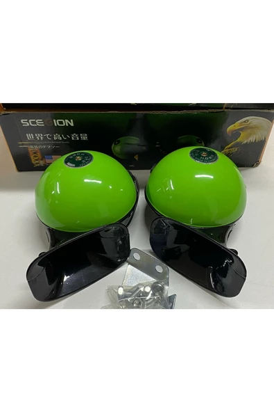 ARSVİSİON AUTO ACCESSORIES Çat Çat Korna Mıtsuba Tip 12 V YEŞİL ürün görseli 1