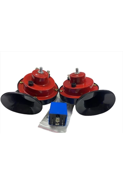 ARSVİSİON AUTO ACCESSORIES Araç Dadat Korna Titreyen Saydırmalı Roleli 2 Li Set Takım ürün görseli 1