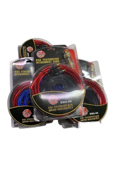 ARSVİSİON AUTO ACCESSORIES 8ga Kaliteli Kablo Seti Oto Anfi Tesisat Seti Y Kablo Hediyeli ürün görseli 1