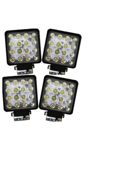 Yollabro 16 Led Kare Off Road Sis Lambası 4 Lü 11 Cm ürün görseli 1