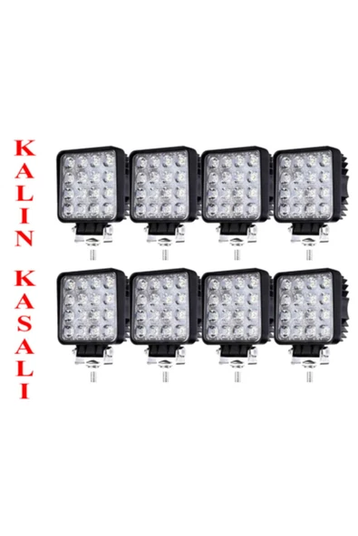 Unique Led Çalışma Lambası Kalın Kasa Sis Lambası Metal Soğutma Led Traktör Lamba Offroad Lamba 8 Adet ürün görseli 1