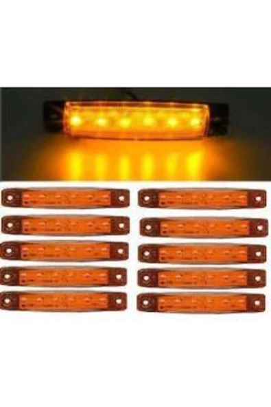EMIR 10 Adet 6 Ledli Parmak Led Dorse Lamba24v Sarı Renk ürün görseli 1