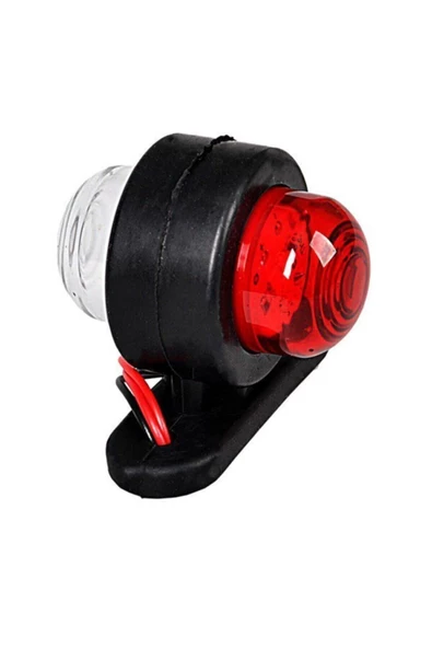 KIR OTOMOTİV Mini Takoz Tek Ledli Kırmızı-beyaz 12v-24v ürün görseli 1