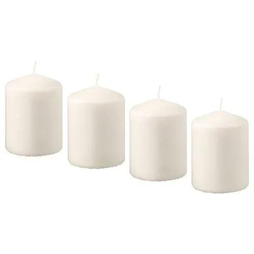 IKEA Hemsjö Blok Mum 4'lü Naturel ürün görseli 1