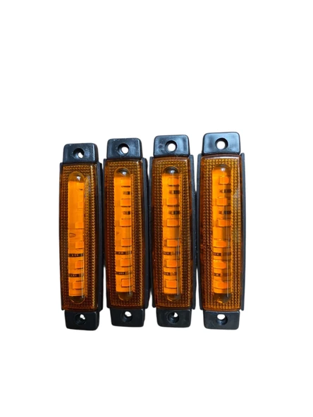 Emr Dorse Parmak Lamba 12 -24 Volt 6 Ledli (SARI RENK)10 Adet Parmak Led Dorse Kamyon Led Lamba ürün görseli 1