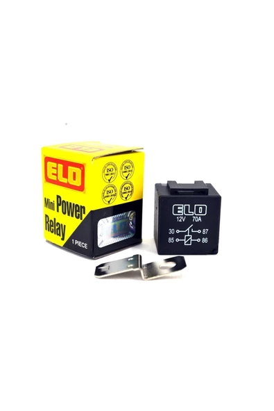 Elo Yüksek Amperli Röle 12V 70A 4 Fişli Mini Güç Rölesi Elo 720170102 ürün görseli 1