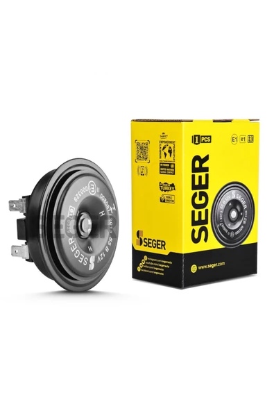 Seger Motosiklet Kornası Mega Kalın Ses Tekli Çift Fişli 12V 350Hz 105-118dB ürün görseli 1