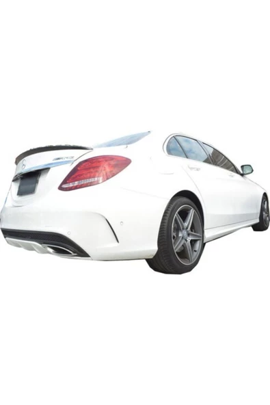 SUNPLEX Mercedes C W205 2014-2019 Spoiler Piona Black (enjeksiyon Baskı) ürün görseli 1