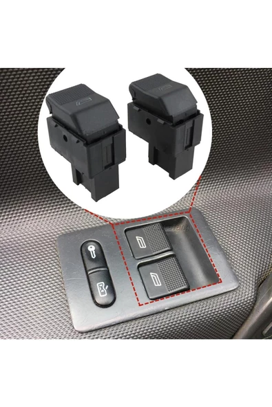 FESAN 2 Adet Volkswagen Polo Cam Düğmesi Anahtarı Sol Takım 2000--2001 ürün görseli 1