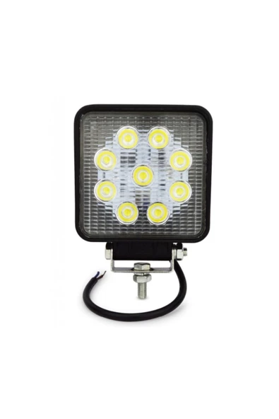 hilalshops Off Road Kare Sis Farı Sis Lambası 9 Led Su Geçirmez 12-24v Güçlü ürün görseli 1