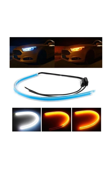 Carub Kayar Sinyalli Led Gündüz Farı Şerit Lamba 60cm ürün görseli 1