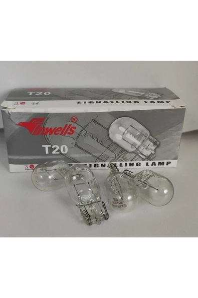 MEHMET OTOMOTİV HIRDAVAT T20 Dipsiz Tek Duy Stop, Park,gündüz Far Ampulü 12v 21w 10 Adet ürün görseli 1