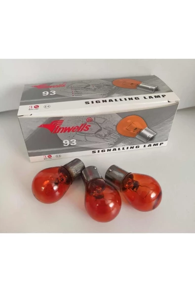 ARS Tek Duy Turuncu Stop Ampul 93 12v 21w 10 Adet (düz Tırnak)Uyumlu ürün görseli 1