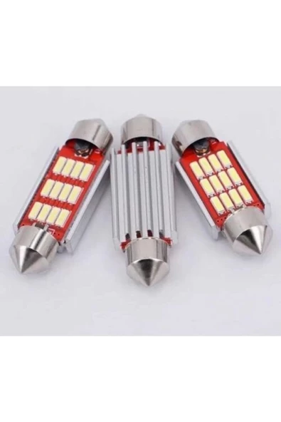 Universal Sofit Led Ampül Siemens Tipi 12 Ledli Beyaz Sofit Tavan Ve Plaka Ampülü 39 Mm Canbus Aleminyum Kasa ürün görseli 1