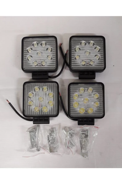 Kgn 4 Adet Off Road Sis Farı Sis Lambası 9 Led Kare Su Geçirmez ürün görseli 1