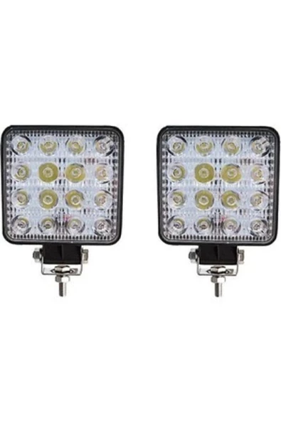 Kgn Off Road Sis Farı - Lamba 16 Led Kare Çalışma Lambası 2 Adet ürün görseli 1