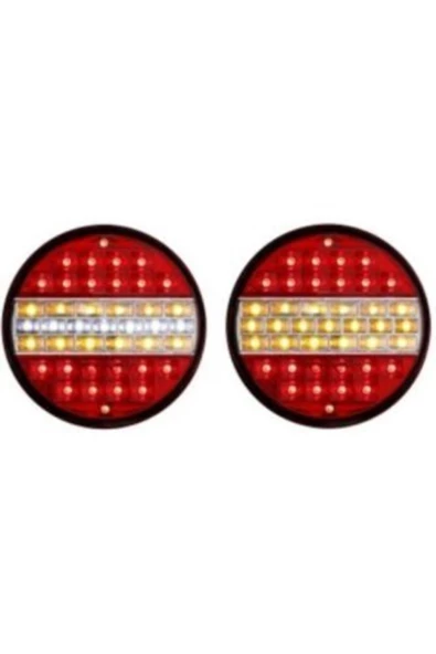 ÇERAY Hamburger Tip Ledli Stop Lamba 12 Volt 4 Modlu 6 Adet - Resim 2