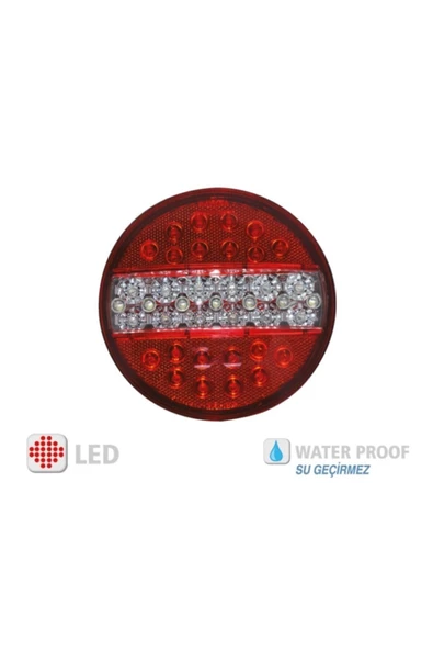 ÇERAY Hamburger Tip Ledli Stop Lamba 12 Volt 4 Modlu 6 Adet - Resim 3