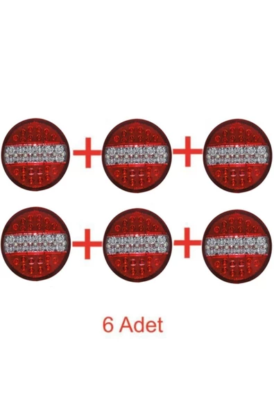 ÇERAY Hamburger Tip Ledli Stop Lamba 12 Volt 4 Modlu 6 Adet ürün görseli 1