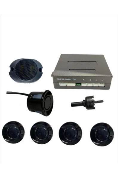EMA-MFK Mfk Park Sensörü Sesli Buzzerlı Bib Bib Ikazlı 4 Gözlü Siyah 18mm ürün görseli 1