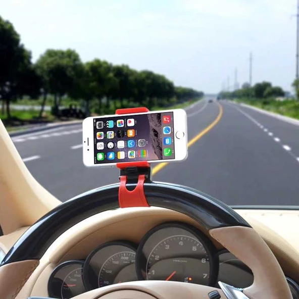 Araç Direksiyon Telefon Tutucu - Resim 4