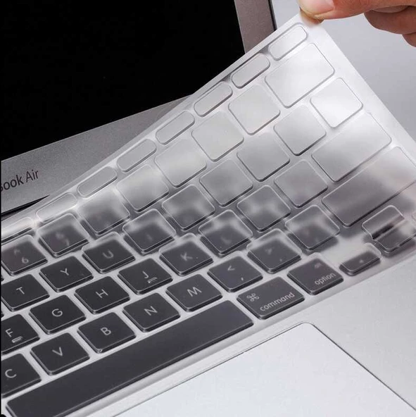 Apple Macbook 15.4' Pro A1286 Retina  Klavye Koruyucu Şeffaf Silikon Ped ürün görseli 1
