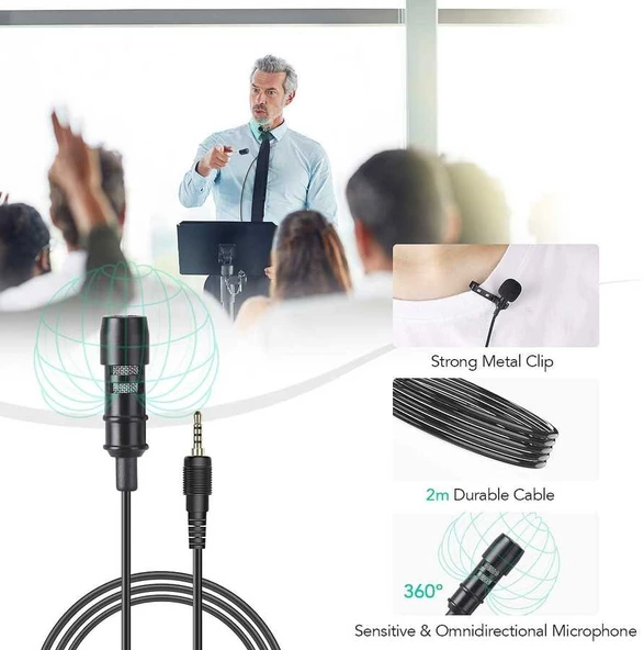 DC-C5 Canlı Yayın Yaka Mikrofon - Resim 5