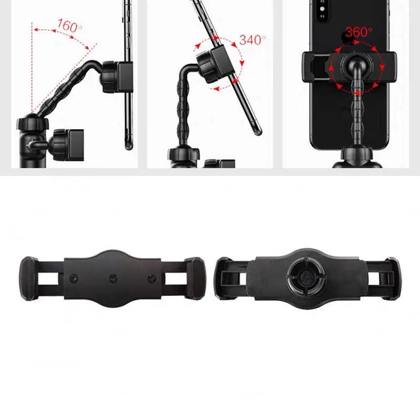 Dual Small Light Işıklı Telefon Tutucu 9cm Ring Light - Resim 5