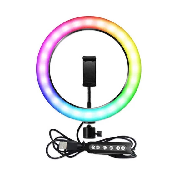 RGB MJ-33 Işıklı Telefon Tutucu Ring Light - Resim 2