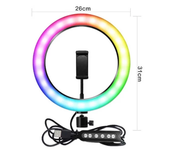 RGB MJ-33 Işıklı Telefon Tutucu Ring Light ürün görseli 1