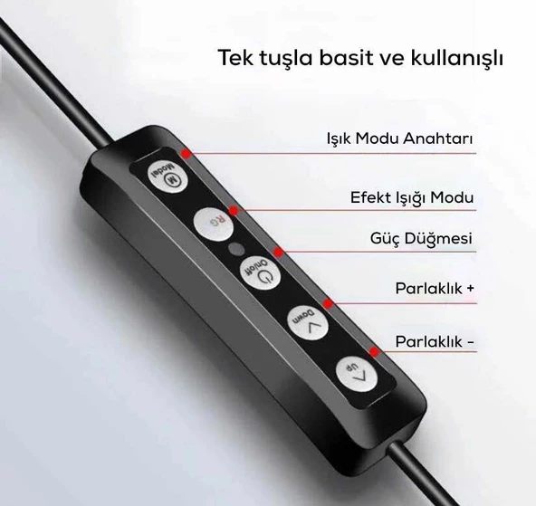 RGB MJ-33 Işıklı Telefon Tutucu Ring Light - Resim 8