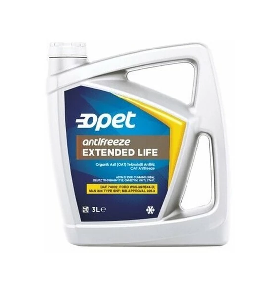 Opet Extended Life Kırmızı Konsantre Antifriz 3 Litre 70C ürün görseli 1