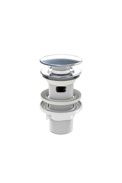 İZYAPI Iz Yapı Taşmalı Aç Kapa Körüklü Lavabo Sifonu Metal Krom Kapaklı ürün görseli 1