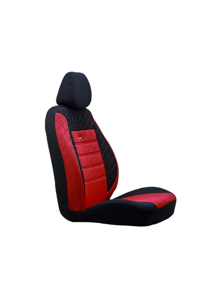 SMRAUTOACCESSORY  Nissan Juke Oto Koltuk Kilifi Gof Kirmizi-siyah Standart Beden ürün görseli 1
