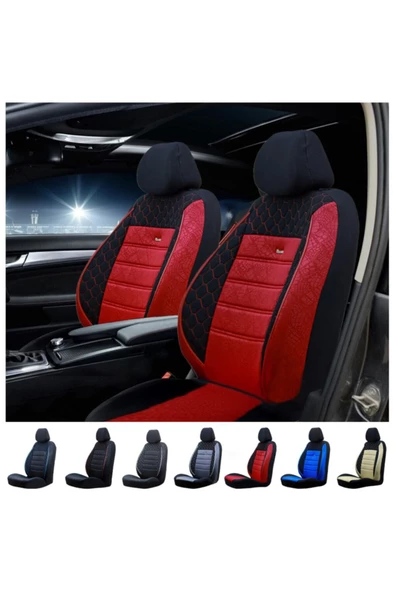 SMRAUTOACCESSORY  Fiat Tofaş Undo Oto Koltuk Kilifi Gof Kirmizi-kirmiz ürün görseli 1