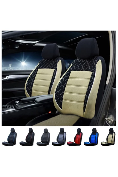 SMRAUTOACCESSORY  Audi A8 Oto Koltuk Kilifi Gof Bej-beyaz ürün görseli 1